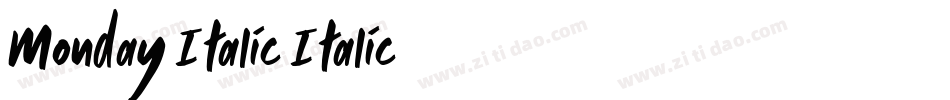 Monday-Italic Italic字体转换